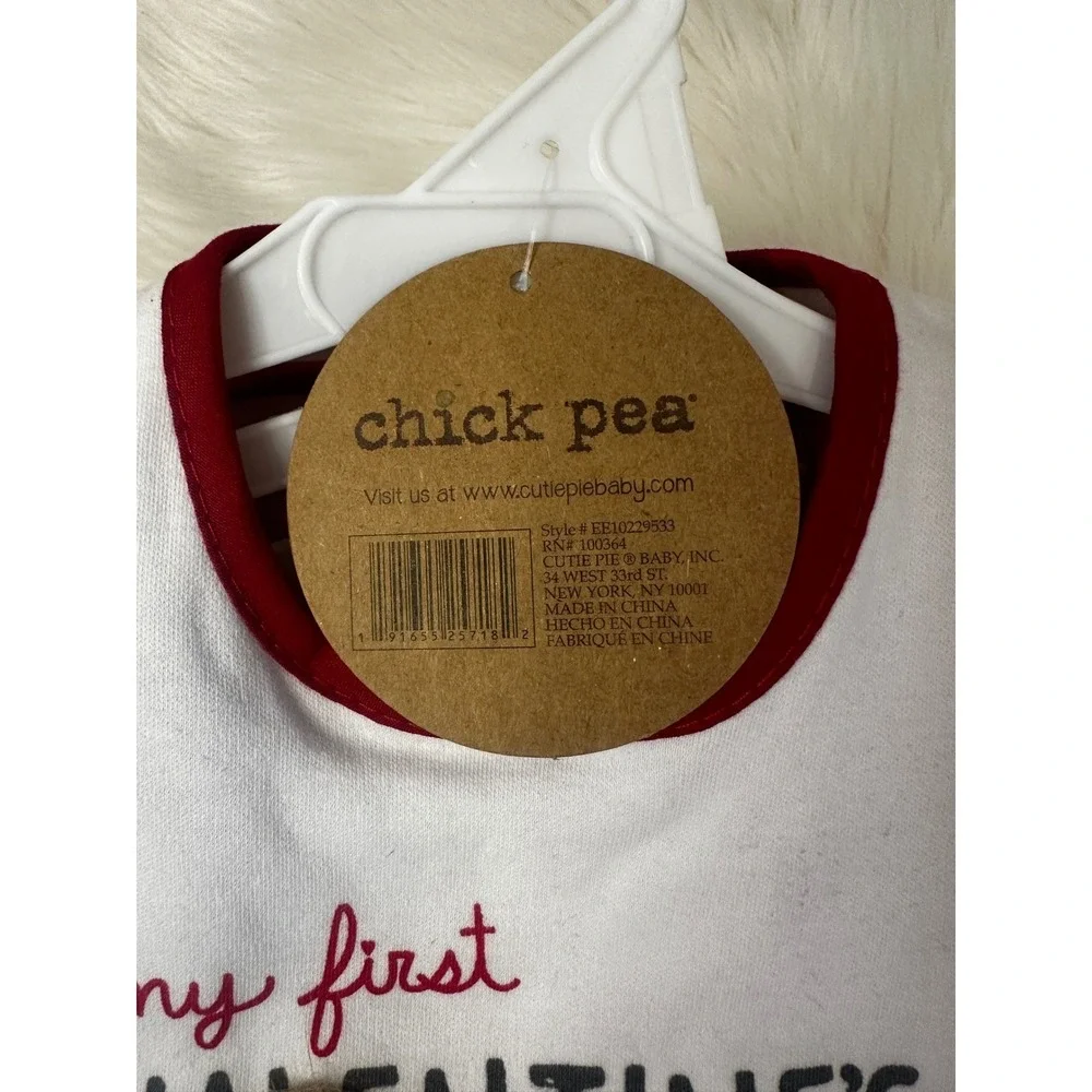 Chick Pea Baby My First Valentines Day Bibs 5 Pack Red White Hearts EE10229533